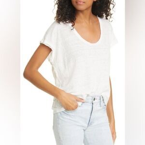 FRAME Easy Scoop Linen Top